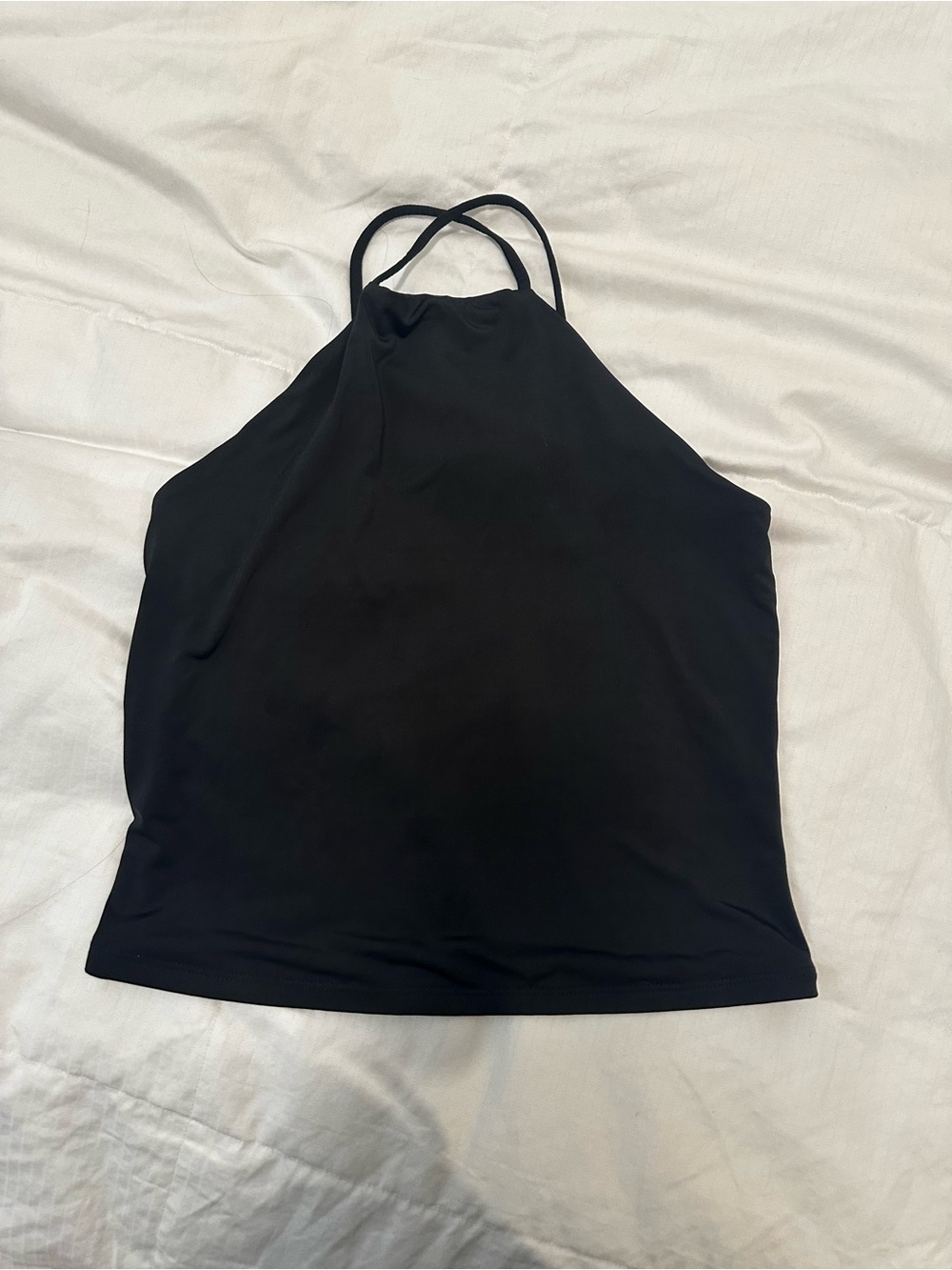 Express Black Halter Camisole with Crisscross Straps